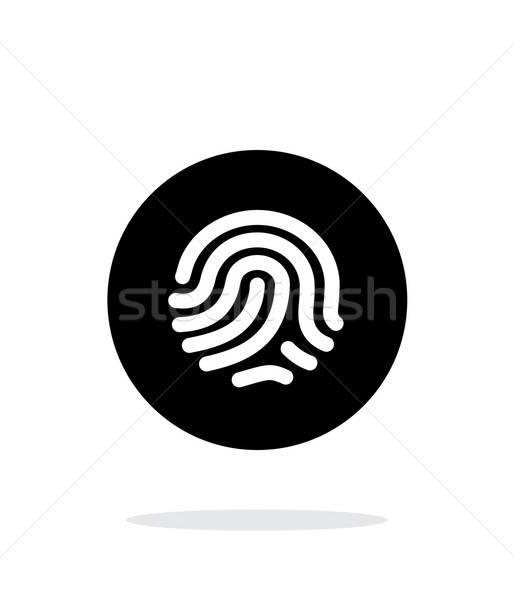 514x600 Thumbprint Scanner Icon On White Background Vector Illustration