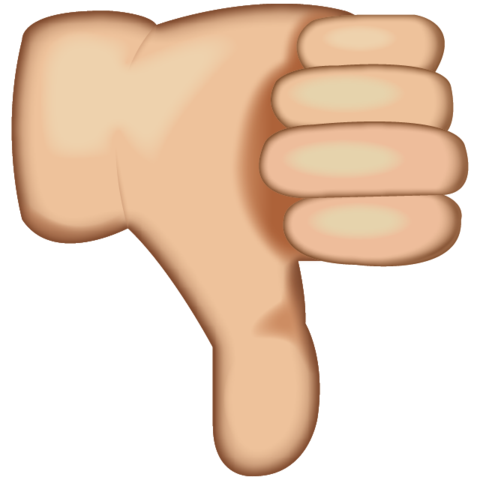 480x480 Download White Thumbs Down Sign Emoji Icon Emoji Island