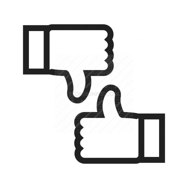 600x600 Thumbs Up Down Line Icon