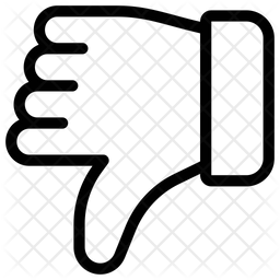 256x256 Thumbs Down Icon Of Line Style