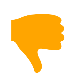 256x256 Free Orange Thumbs Down Icon
