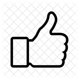 256x256 Thumbs Up Icon Of Line Style