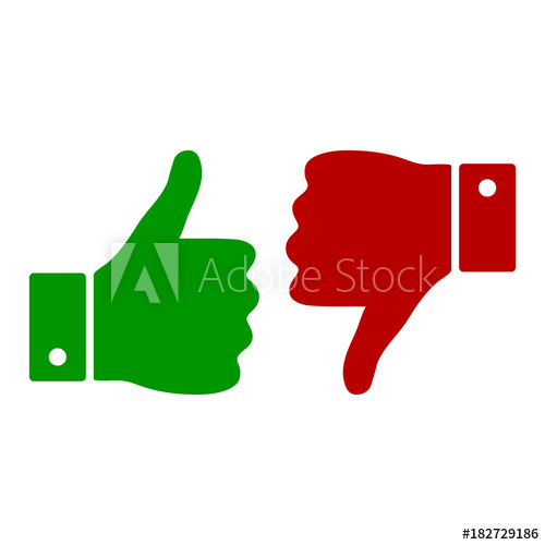 Thumbs Up And Down Icon at Vectorified.com | Collection of Thumbs Up ...