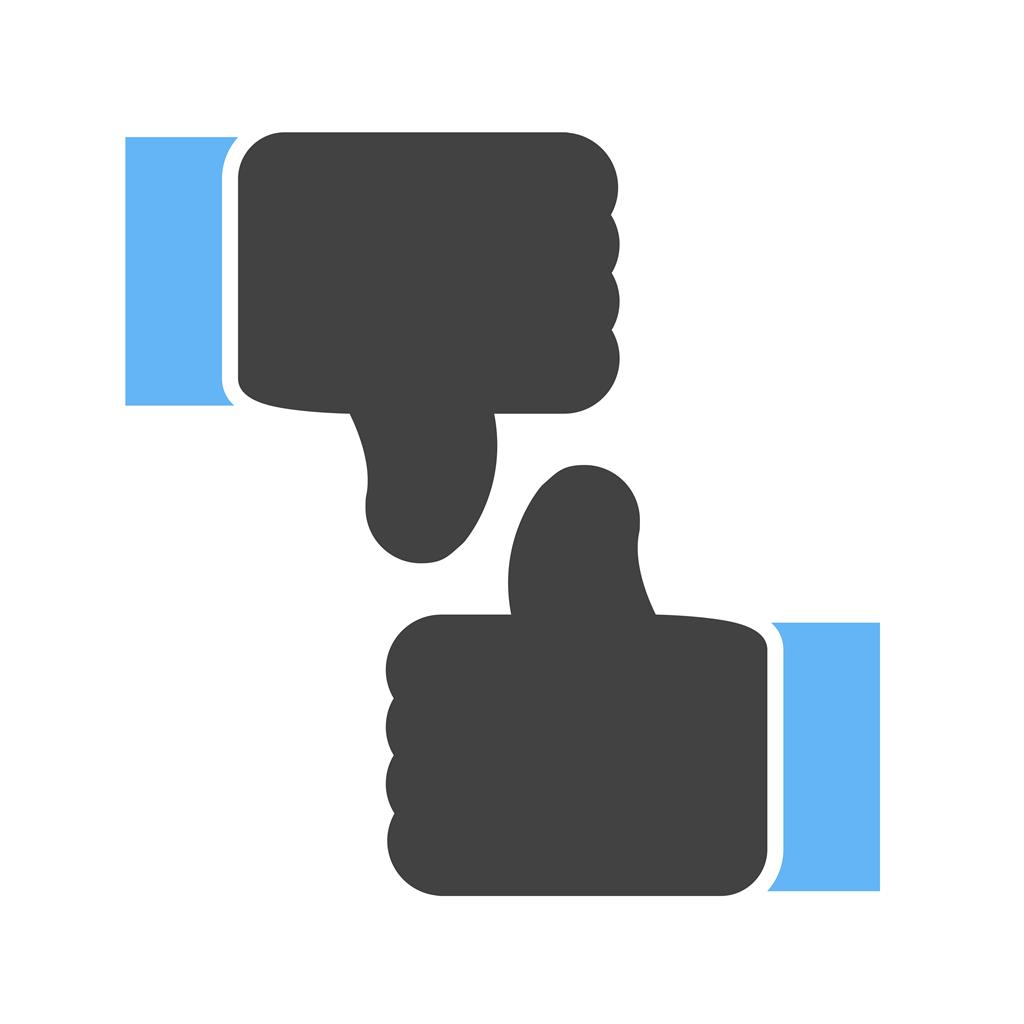 1024x1024 Thumbs Up Down Blue Black Icon