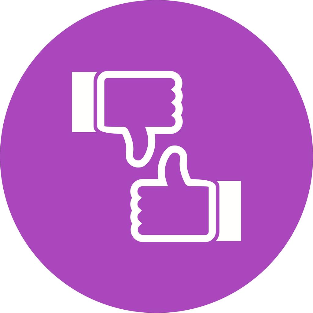 1024x1024 Thumbs Up Down Flat Round Icon