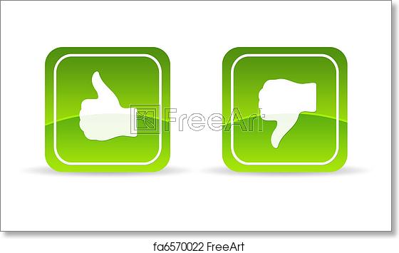 560x355 Free Art Print Of Green Thumbs Up And Down Icon High Resolution