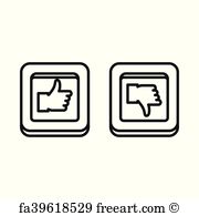 180x195 Free Art Print Of Thumbs Up And Down Vector Buttons Thumbs Up