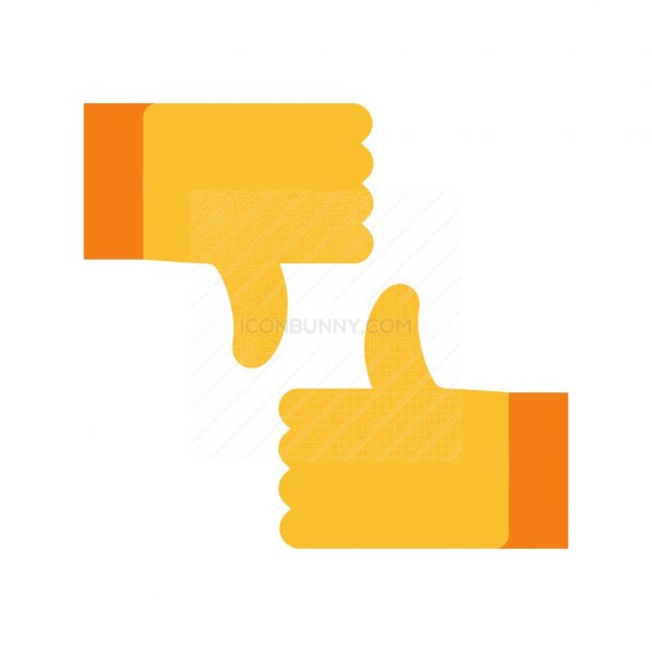 600x600 Thumbs Up Down Flat Multicolor Icon