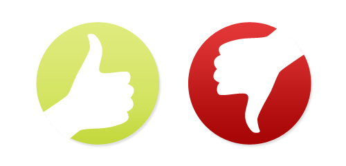 500x241 Thumbs Up And Thumbs Down Image Free Download Png Files, Free Clip