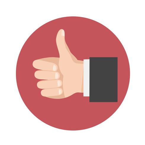 490x490 Thumbs Up Icon,vector Symbol In Flat Style