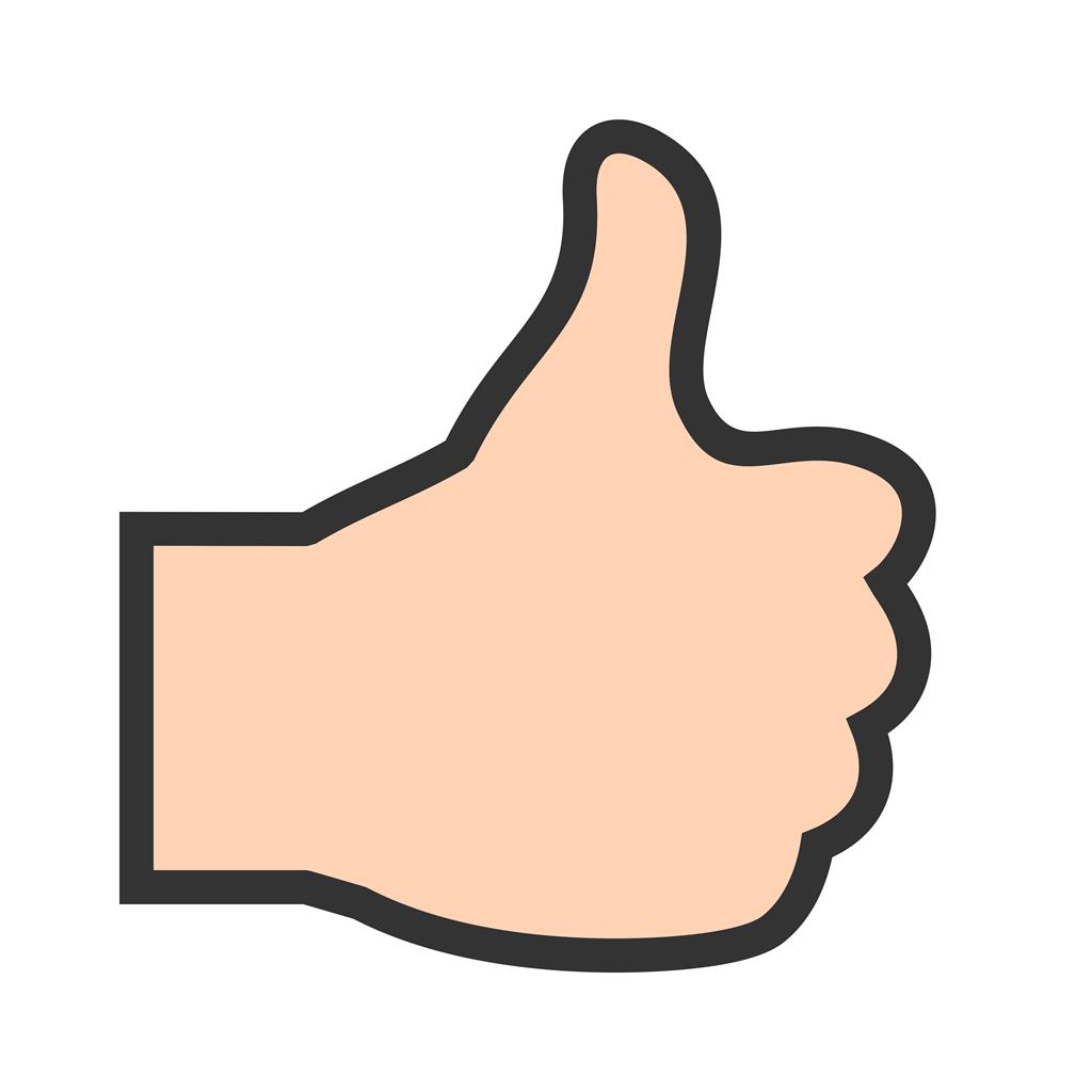 1024x1024 Thumbs Up Line Filled Icon