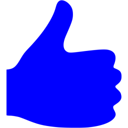 256x256 Blue Thumbs Up Icon