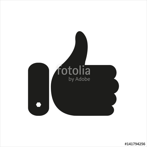 500x500 Thumbs Up Icon, Vector Illustration Stock Image And Royalty