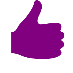 256x256 Free Purple Thumbs Up Icon