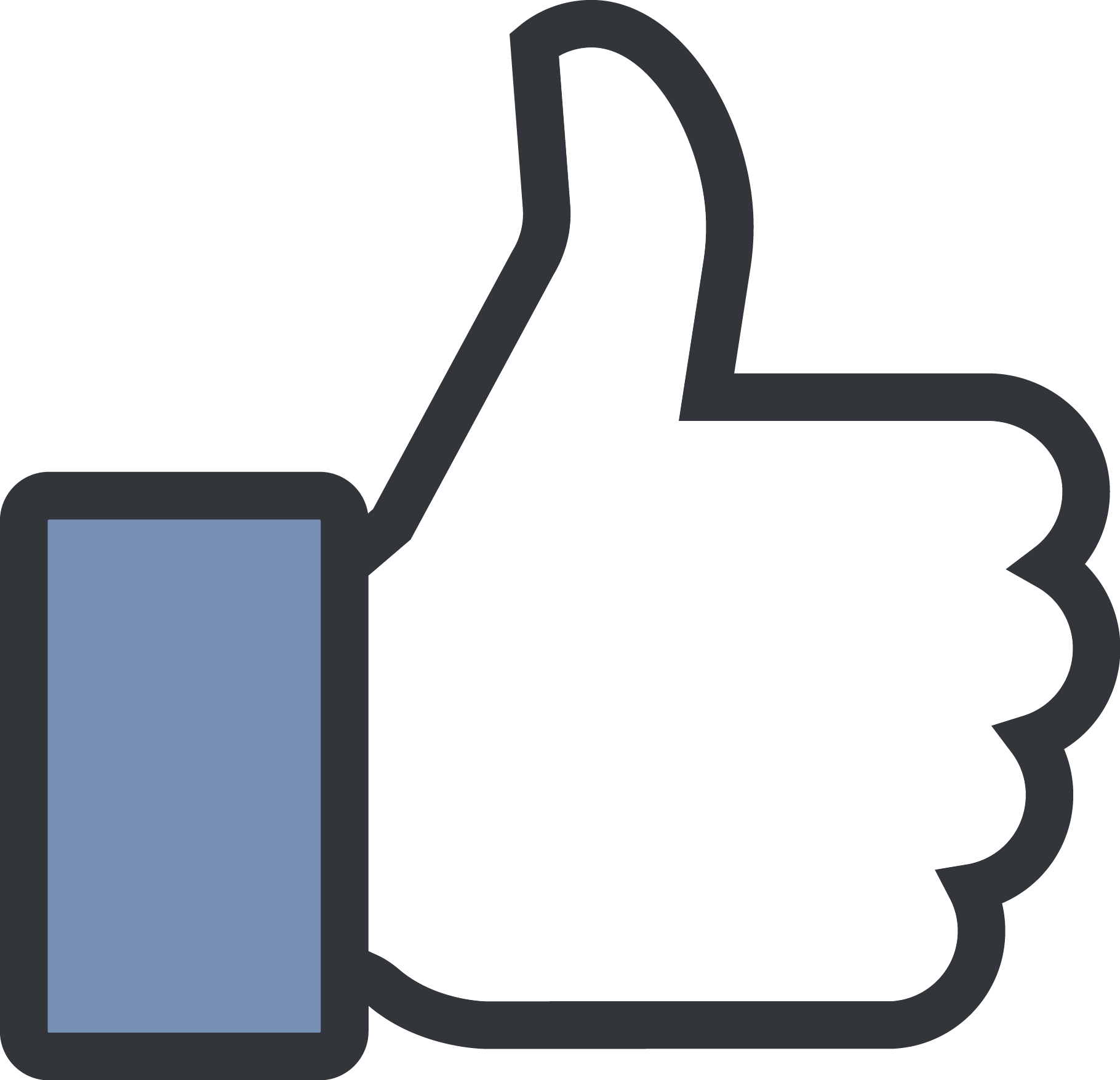 1820x1755 Hd Facebook Thumb Up Icon Transparent
