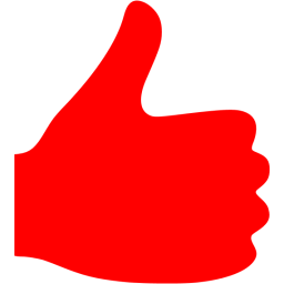 256x256 Red Thumbs Up Icon