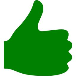 256x256 Green Thumbs Up Icon