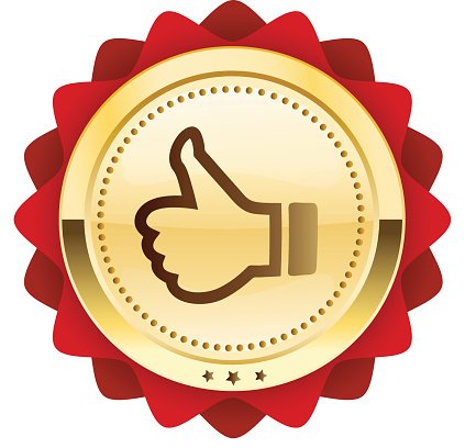 423x408 Icon With Thumbs Up Symbol Premium Clipart