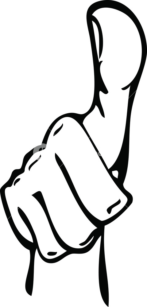 479x1000 Cartoon Line Drawing Of Human Hand With Thumbs Up Symbol Royalty