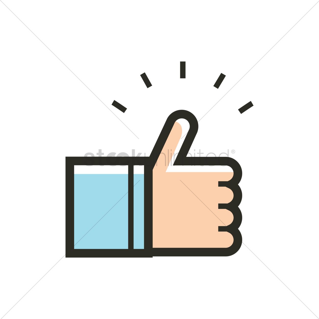 1300x1300 Thumbs Up Icon Vector Image