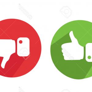 300x300 Photostock Vector Green Thumbs Up Icon Isolated On White