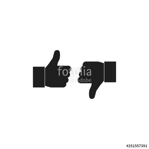 500x500 Thumbs Up Thumbs Down Icons Stock Image And Royalty Free Vector