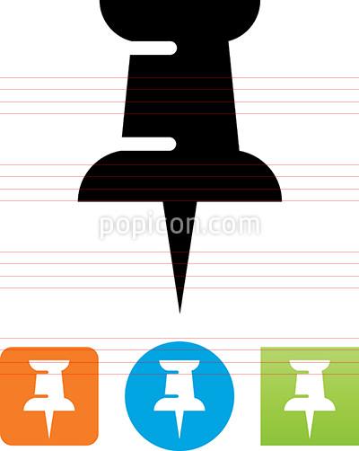 400x502 Pushpin Thumbtack Icon