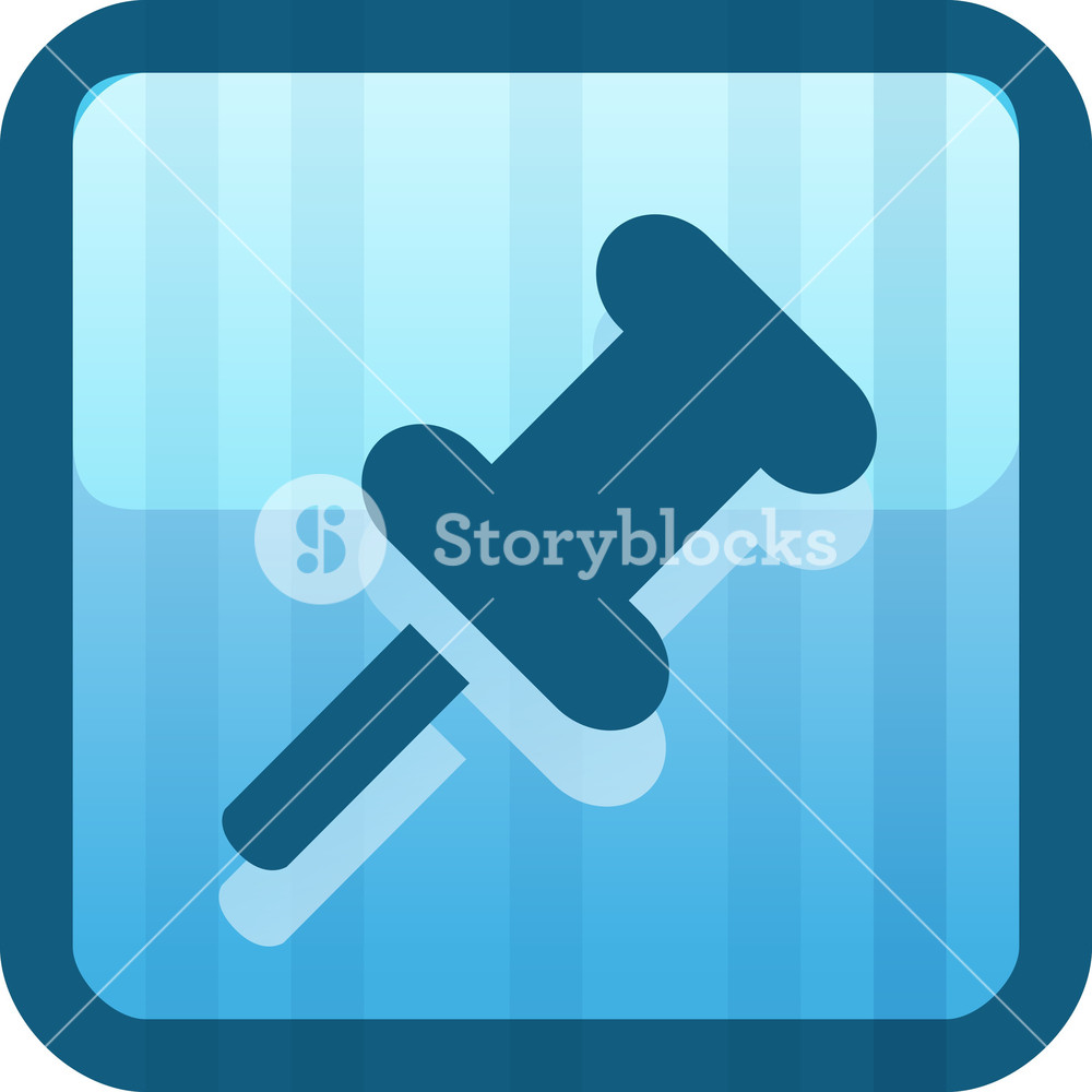 1000x1000 Thumbtack Blue Tiny App Icon Royalty Free Stock Image