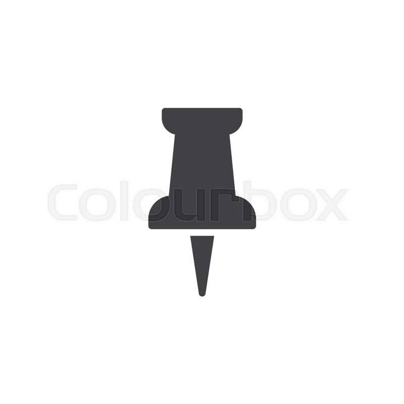 800x800 Paper Push Pin Vector Icon Filled Stock Vector Colourbox