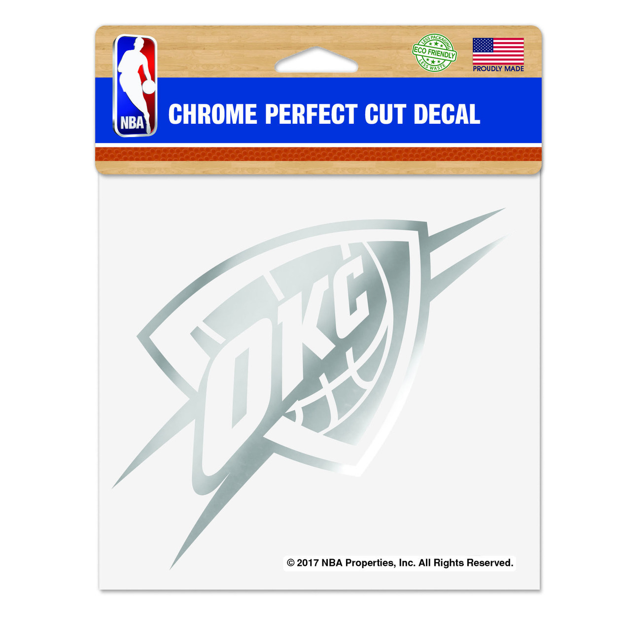 1280x1280 Oklahoma City Thunder Chrome Primary Icon Decal