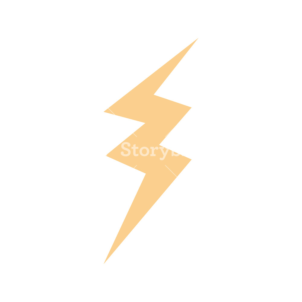 1000x1000 Colorful Thunder Symbol Icon Warning Alert Vector Illustration