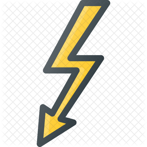 512x512 Thunderbolt Icon Of Colored Outline Style