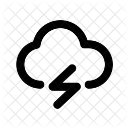 256x256 Thunderstorm Icon Of Line Style