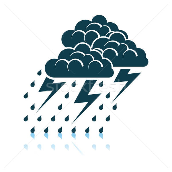 600x600 Thunderstorm Icon Vector Illustration Pavel Konovalov