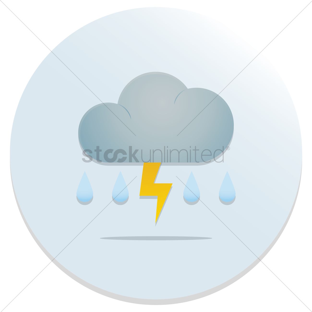 1300x1300 Thunderstorm Icon Vector Image