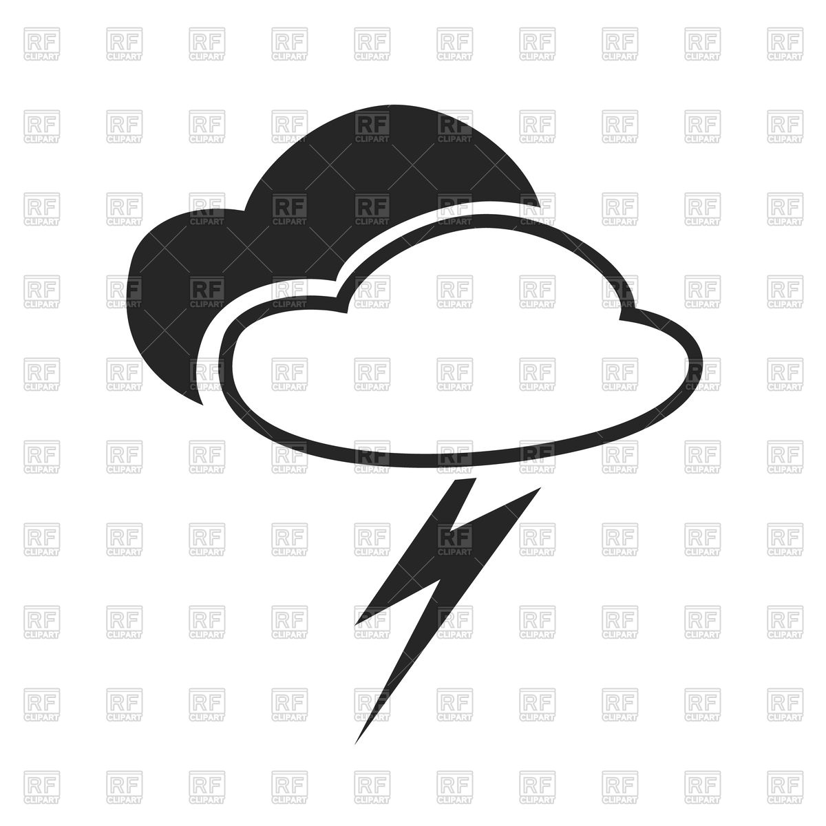 1200x1200 Thunderstorm Icon Vector Image Of Icons And Emblems Kannaa