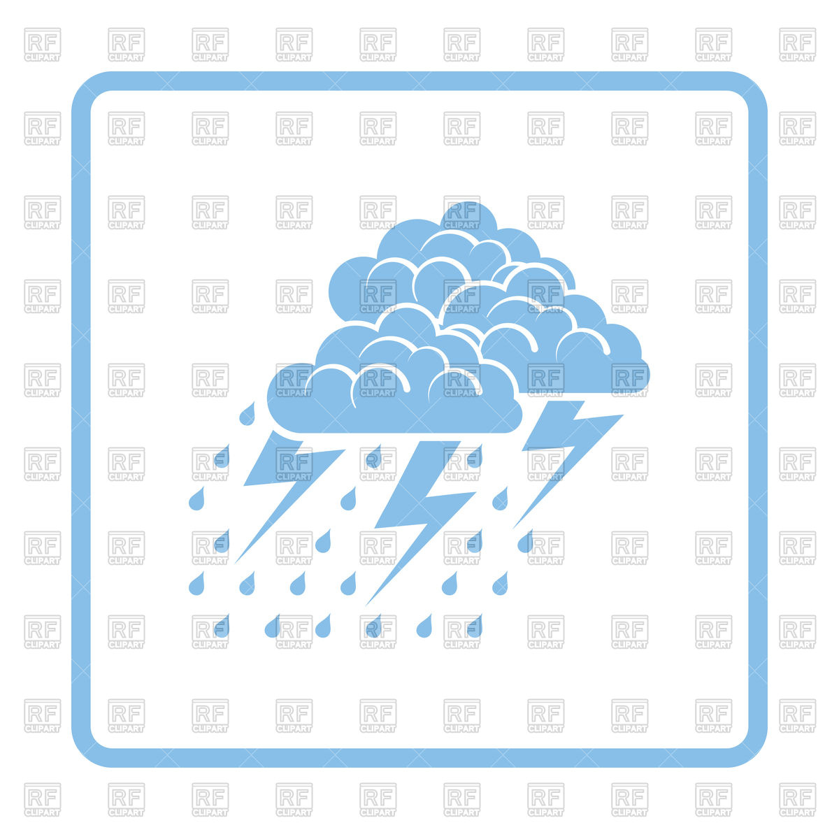 1200x1200 Thunderstorm Icon Vector Image Of Signs, Symbols, Maps Angelp