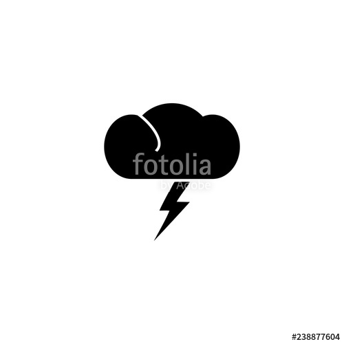 500x500 Thunderstorm Vector Icon Thunderstorm Sign On White Background