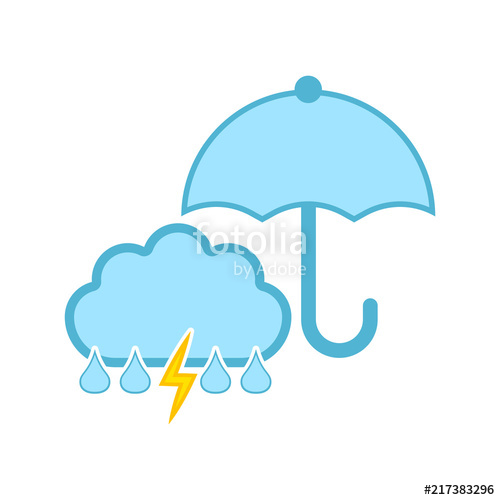 500x500 Isolated Thunderstorm Weather Icon Stock Image And Royalty Free