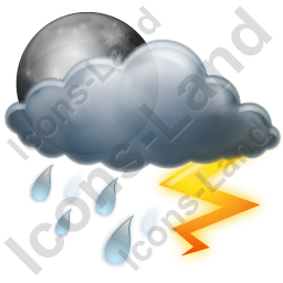 256x256 Night Thunderstorm Icon, Pngico Icons