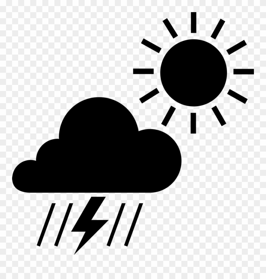 880x920 Scattered Thunderstorms Clipart Image