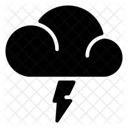 256x256 Thunderstorm Weather Icon Of Glyph Style