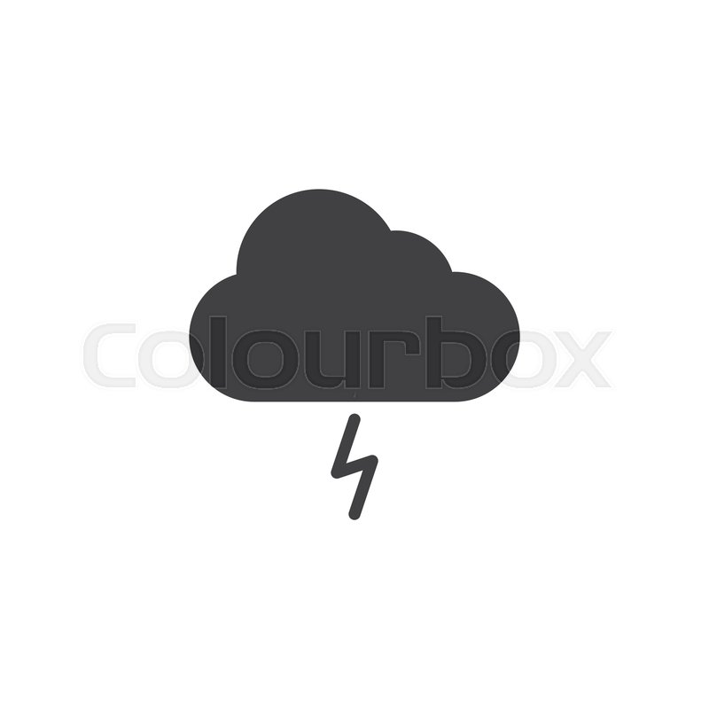 800x800 Cloudy Thunderstorm Weather Vector Stock Vector Colourbox