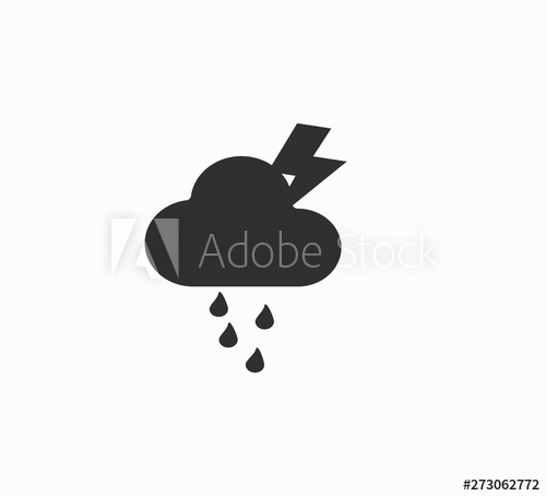 500x454 Design Flat Vector Icons Cloudy Weather With Rain