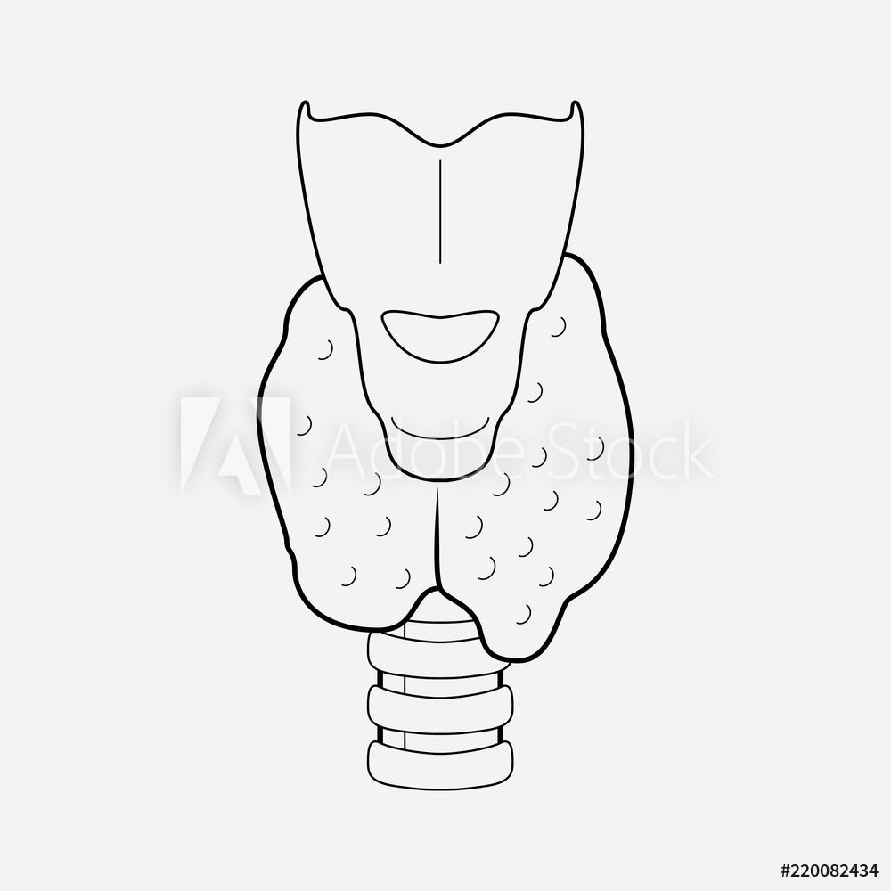 1000x1000 Fotografie, Obraz Thyroid Icon Line Element Posters Cz