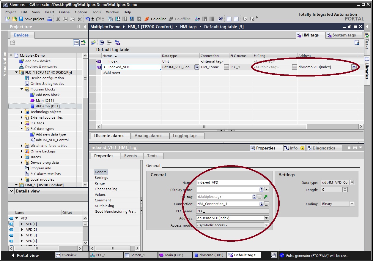 Force table как пользоваться tia portal