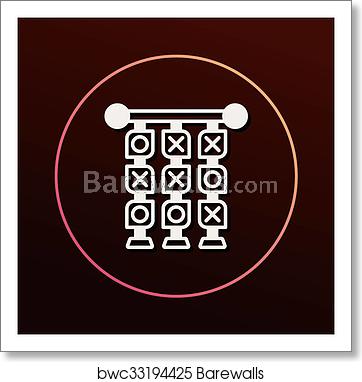 362x382 Tic Tac Toe Icon, Art Print Barewalls Posters Prints