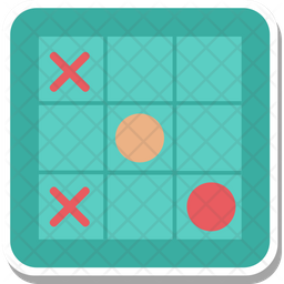 256x256 Tic Tac Toe Icon Of Flat Style