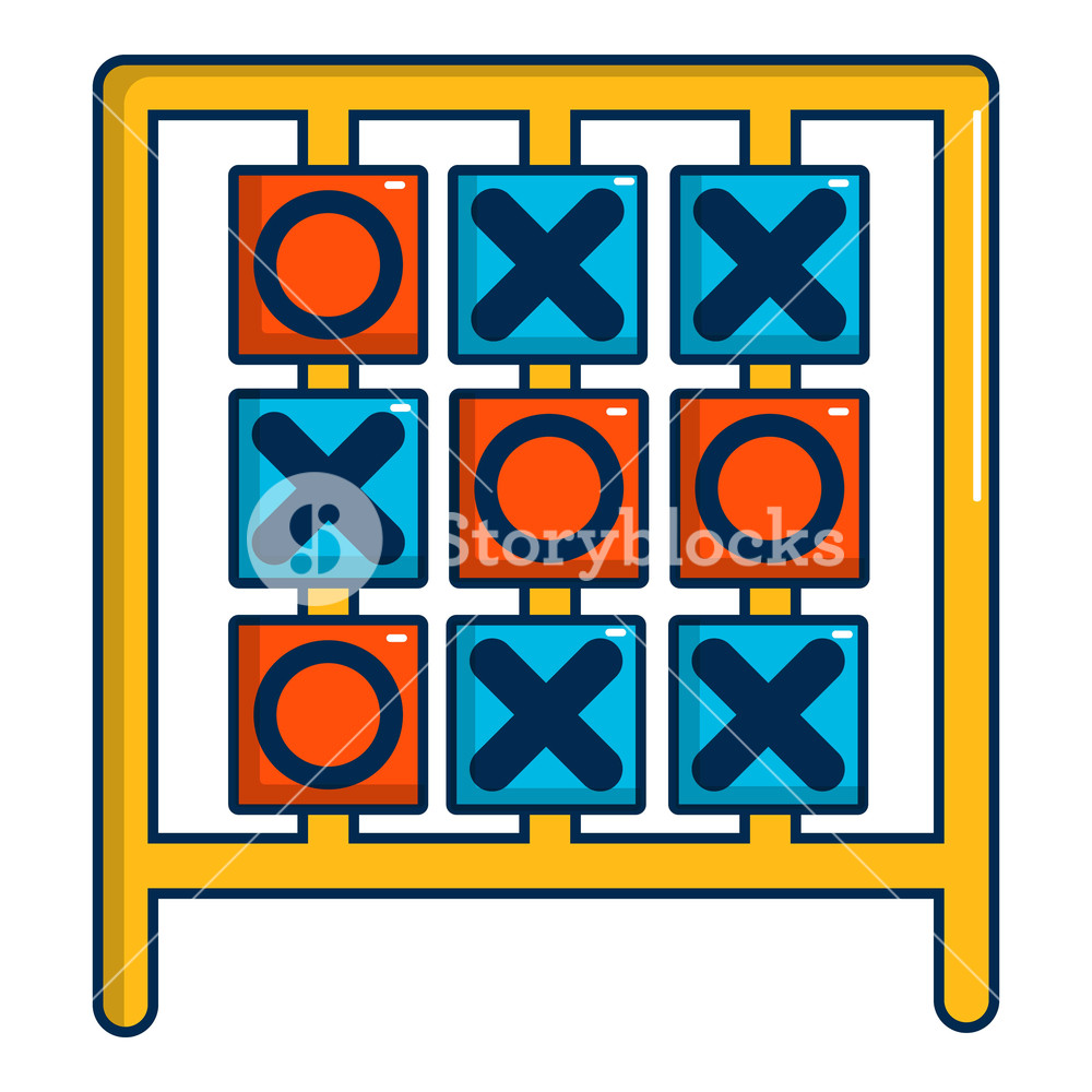 1000x1000 Tic Tac Toe Game Icon Cartoon Illustration Of Tic Tac Toe Game