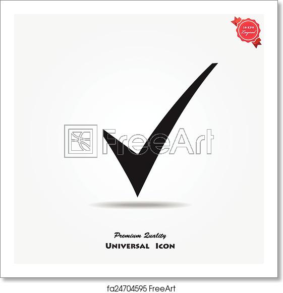 561x581 Free Art Print Of Tick Icon Freeart